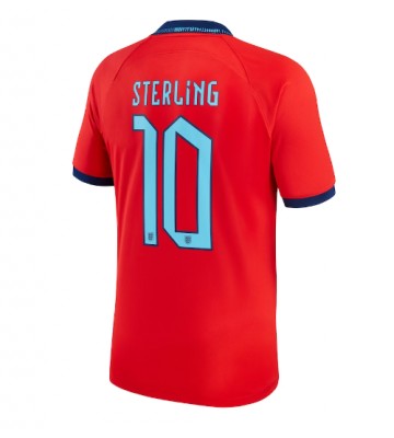Lacne Muži Futbalové dres Anglicko Raheem Sterling #10 MS 2022 Krátky Rukáv - Preč